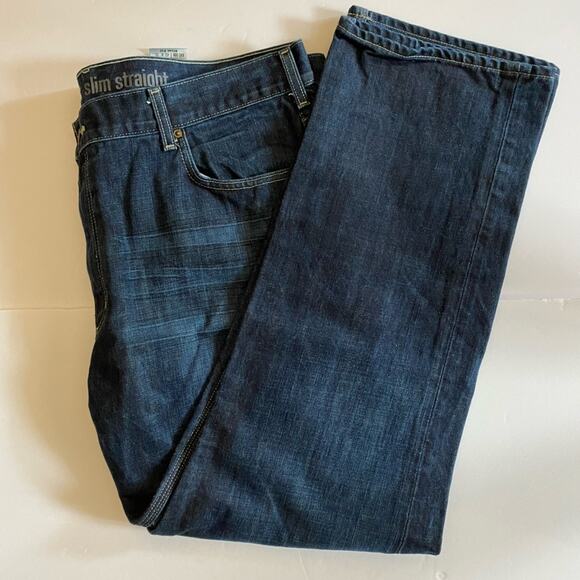 Carhartt Mens Jeans SZ 42/30 Blue Slim Straight Heavyweight Work Casual Wear - Picture 2 of 9